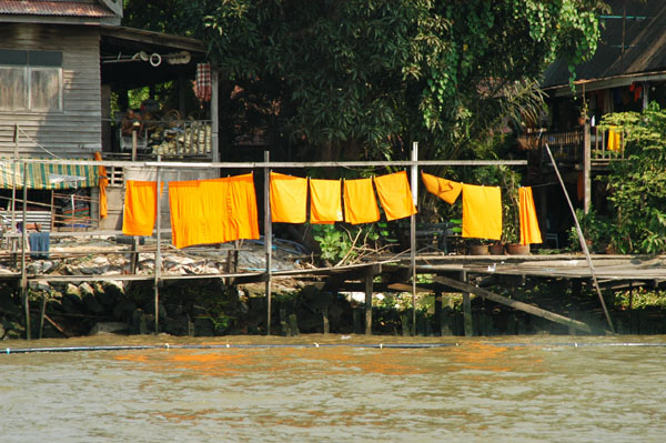 Monk laundry out to dry