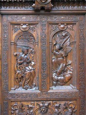Annunciation, Renaissance doors of St.-Pierre