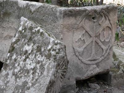 Old Christian sarcophagus in the Alyscamps