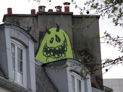 Goofy ghost graffiti