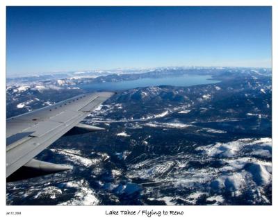 Flying over Lake Tahoe