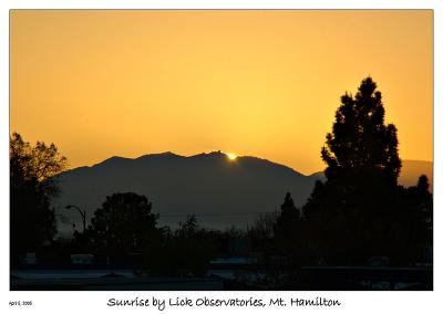 Sunrise over Mount Hamilton