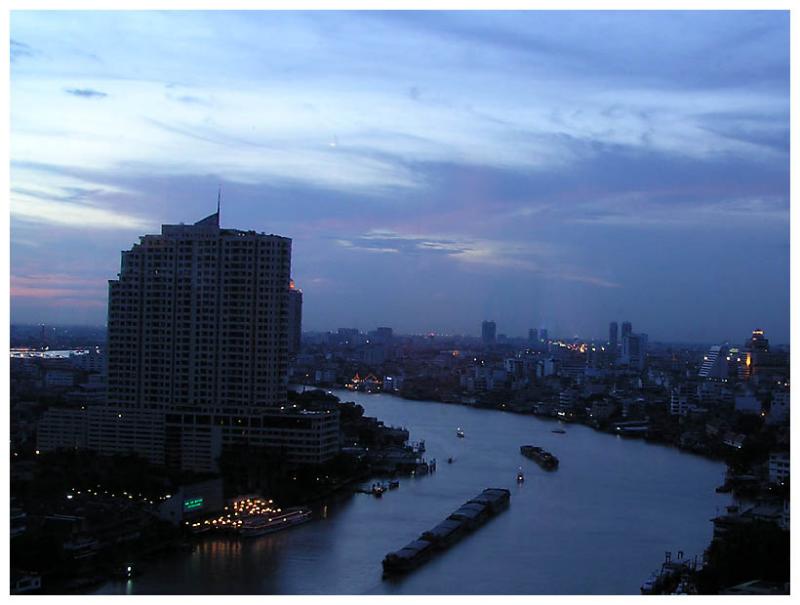 Chao Phraya River in dusk