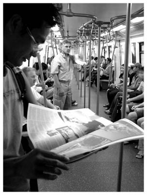 Taking a ride in the BTS Skytrain