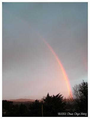 Beautiful full arc rainbow