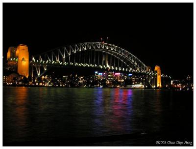 Sydney Harbour Bridge night view