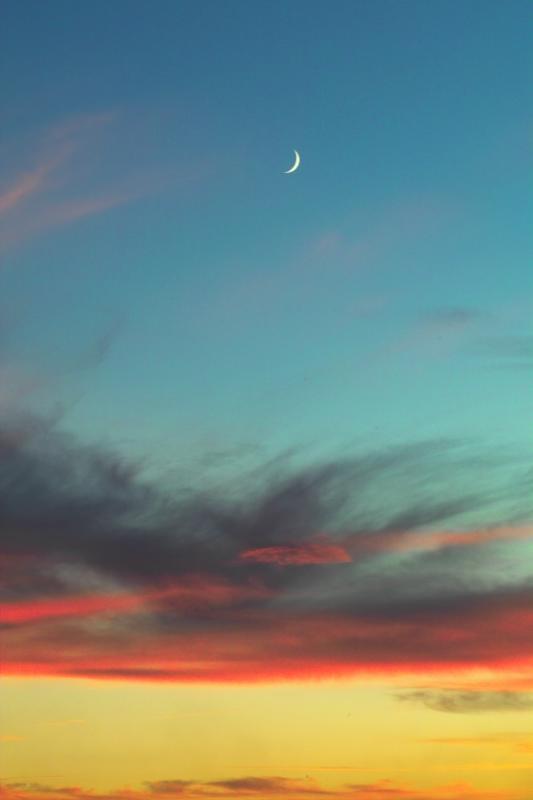 Moonrise at Sunset