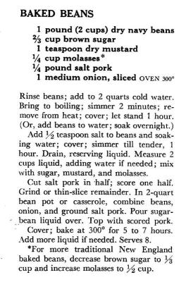 Recipe for Baked Beans