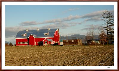Red Barn at sunset