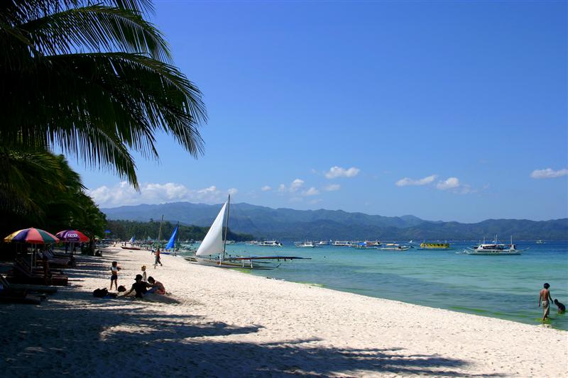 The island is about 4 kms long. Mostly prime beach