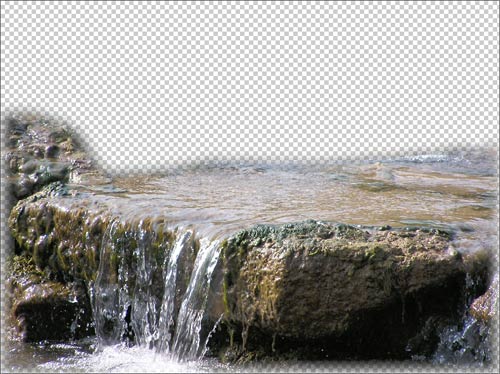 Cut rocks and water