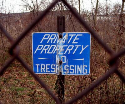 No Trespassing in BLUE