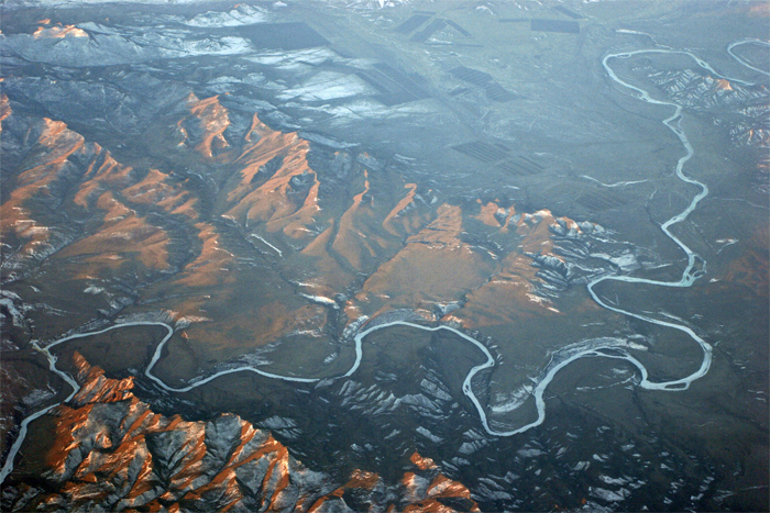 Survol du Désert de Gobie