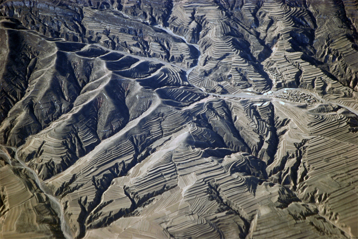 Survol du nord de la Chine