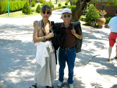 Pompeii - Judy and our  local Pompeii guide, Nicoli