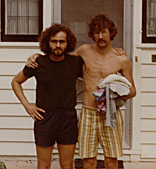 Richard (nice hair :-)) and his close friend Jim - Richard's roommate in Cambridge, MA in mid 60's (photo from the early 70's)