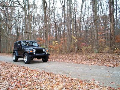 Pretty road, pretty Jeep