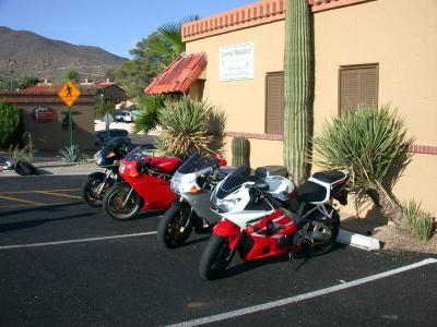 Sport bikes in the morning