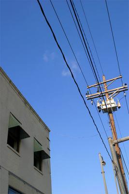 Power Lines and a Building