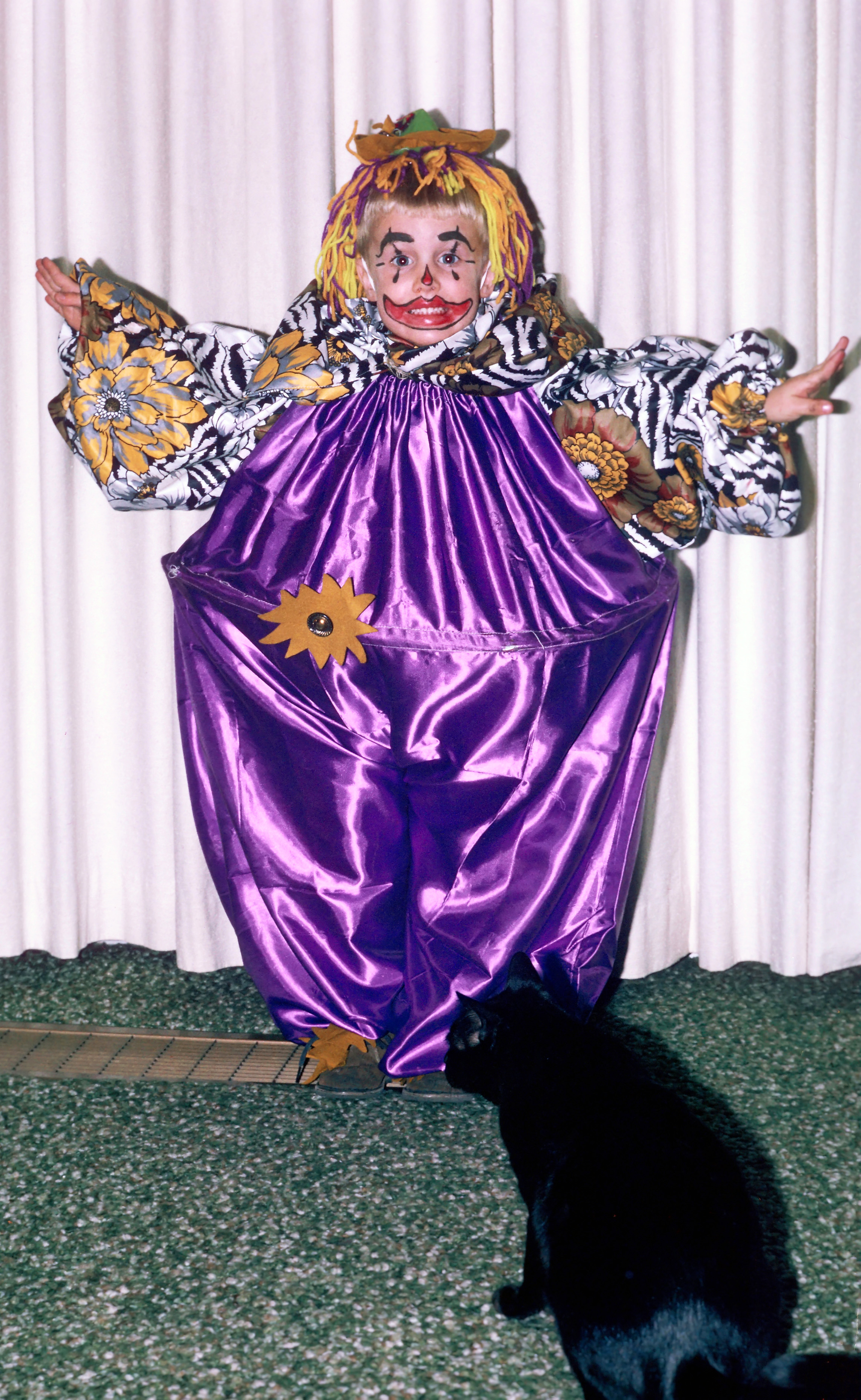 Eric in his clown costume