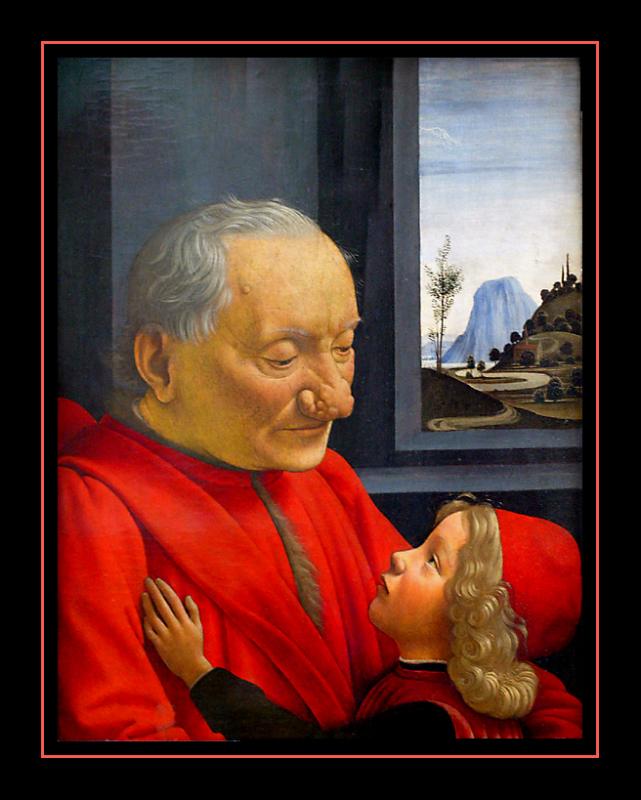 Un vieillard et un enfant ( 1490) par Domenico GHIRLANDAJO