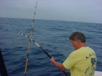 Ralph Walsh has action with Tuna on an overnight trip