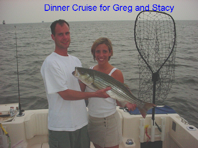 Greg Porter and friend - Dinner and a fishing trip!
