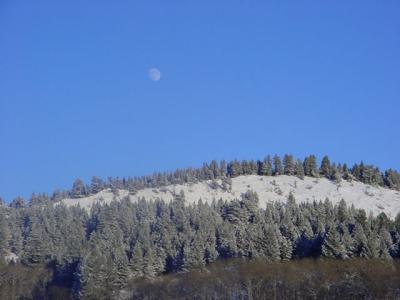 Moon and Hillside
