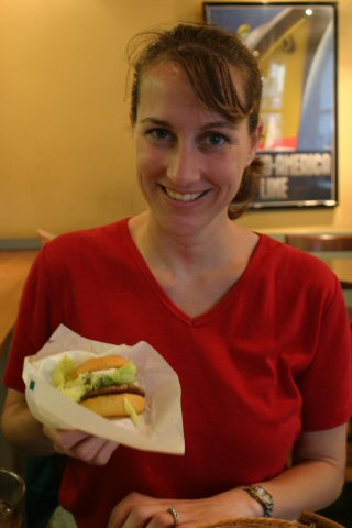 A Just My Size hamburger from Fresh Burger in Yokohama