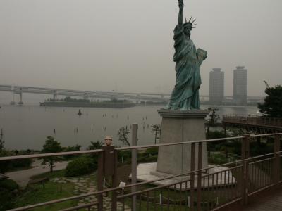 He's so small (compared to the Statue of Liberty)