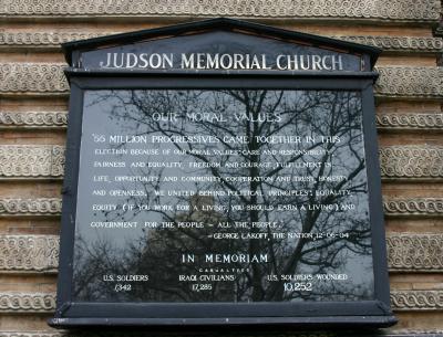 Judson Church Bulletin Board