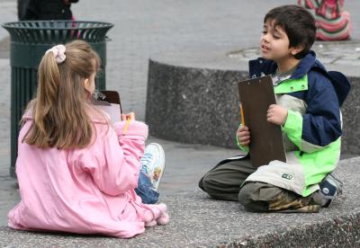 Communication in Washington Square Park