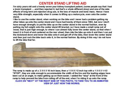 HOW TO BUILD  A  CENTER STAND LIFTING AID RAMP
