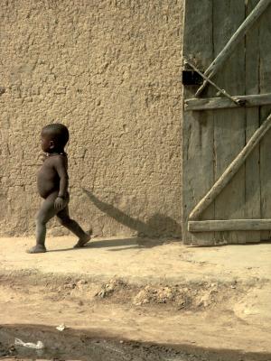 little boy walking