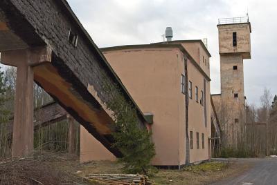 Headframe in background