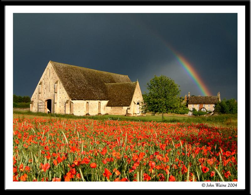Poppies, Barn and Rainbow