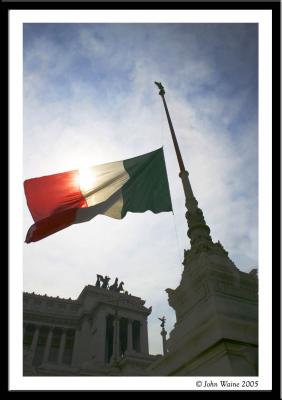 Italian Flag at Half-mast