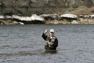 Angler with Fish