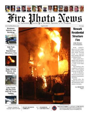 Fire Photo News (FRONT PAGE) 4/8/05