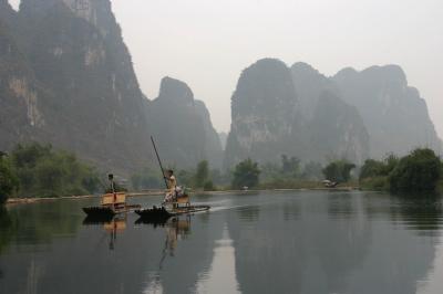 Rafting along the Yulong River
