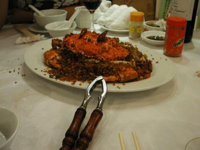 chilli pepper and gralic fried with Australia crab