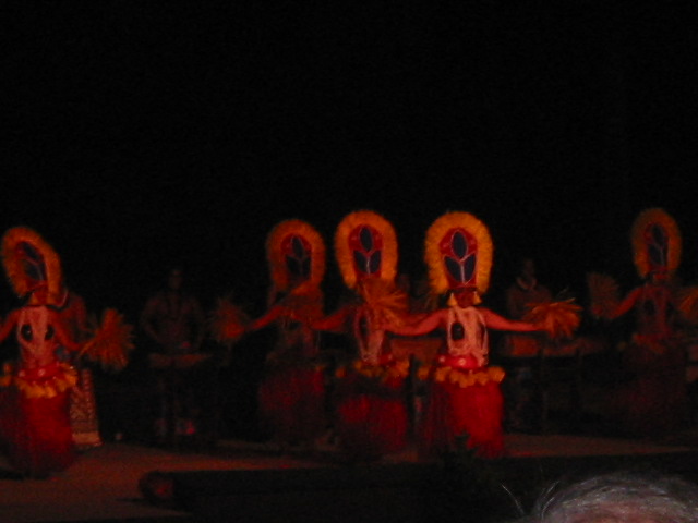 Polynesian dancers at the luau