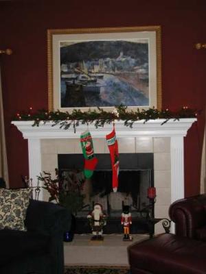 and the stockings were hung by the chimney with care