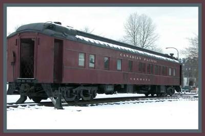 Passenger car on display