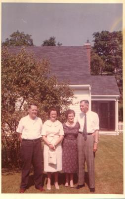 Dad, Mom, Bea, Eugene,  East St., Melrose, late 1950's