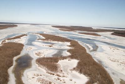 Between Moosonee and Moose Factory April 8, 2005