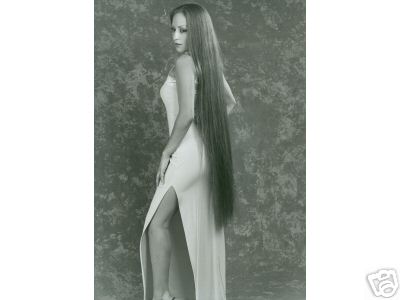 Latina with long, long hair