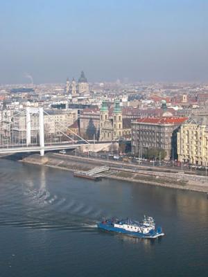 Danube and Peste, as seen from a Gellrt Hill viewpoint