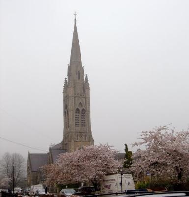 The first apple blossoms we saw were in Bath. By the end of the week, they were everywhere.