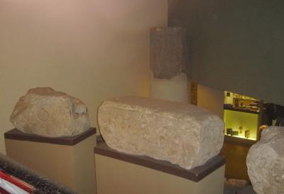 Stones and pillar from the temple